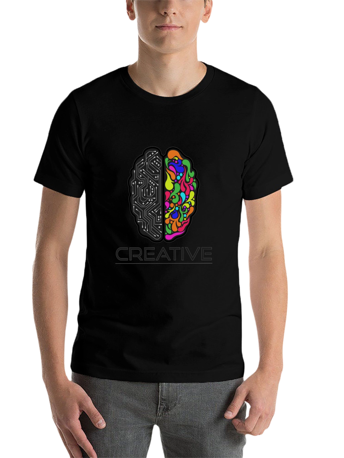 Creative Brain T-Shirt - Left & Right Brain Design