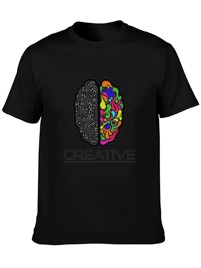 Creative Brain T-Shirt - Left & Right Brain Design