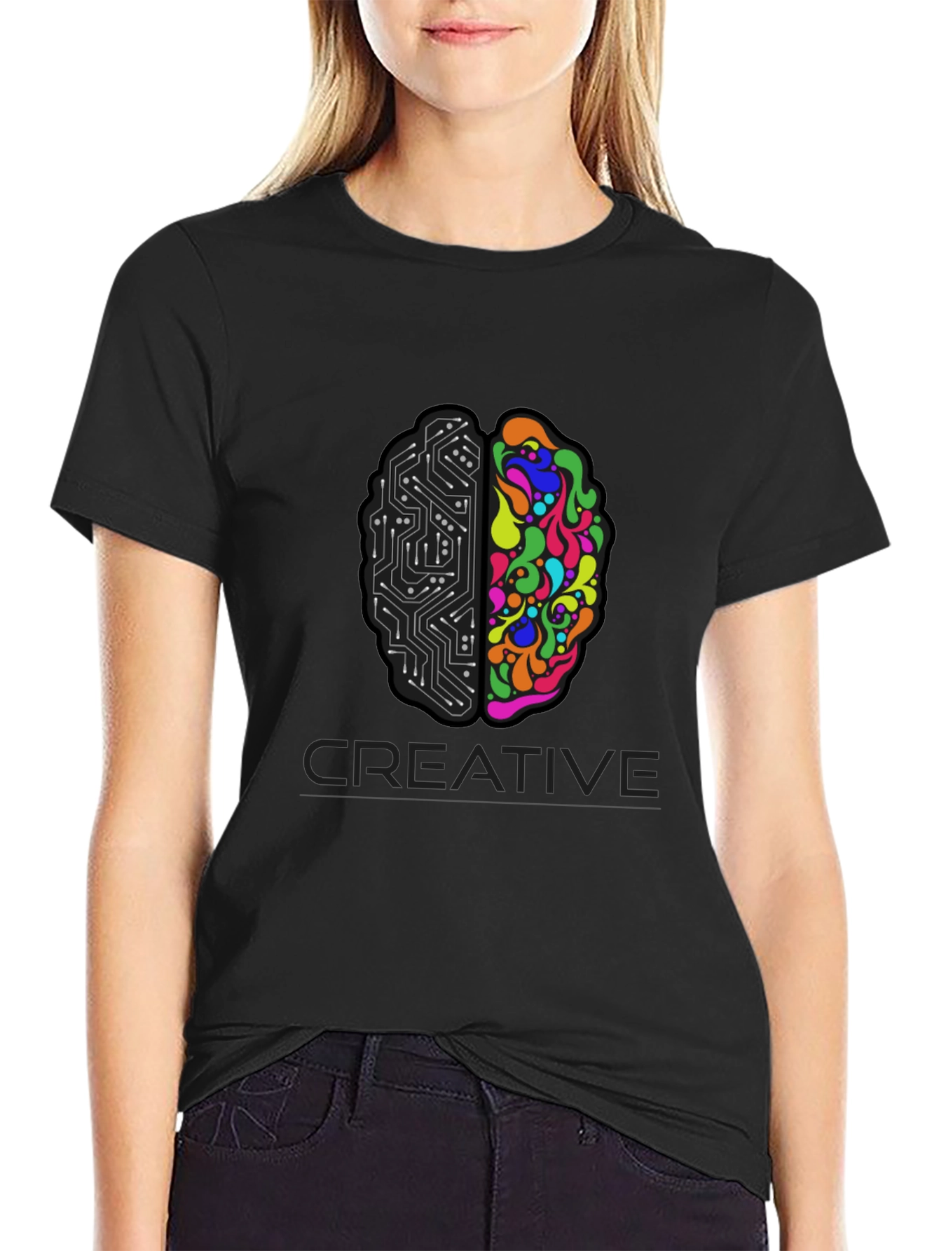 Creative Brain T-Shirt - Left & Right Brain Design