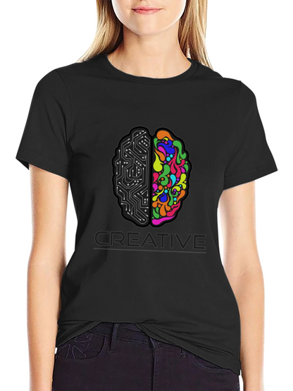 Creative Brain T-Shirt - Left & Right Brain Design