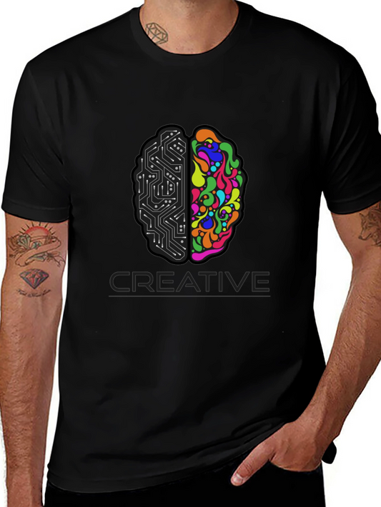 Creative Brain T-Shirt - Left & Right Brain Design
