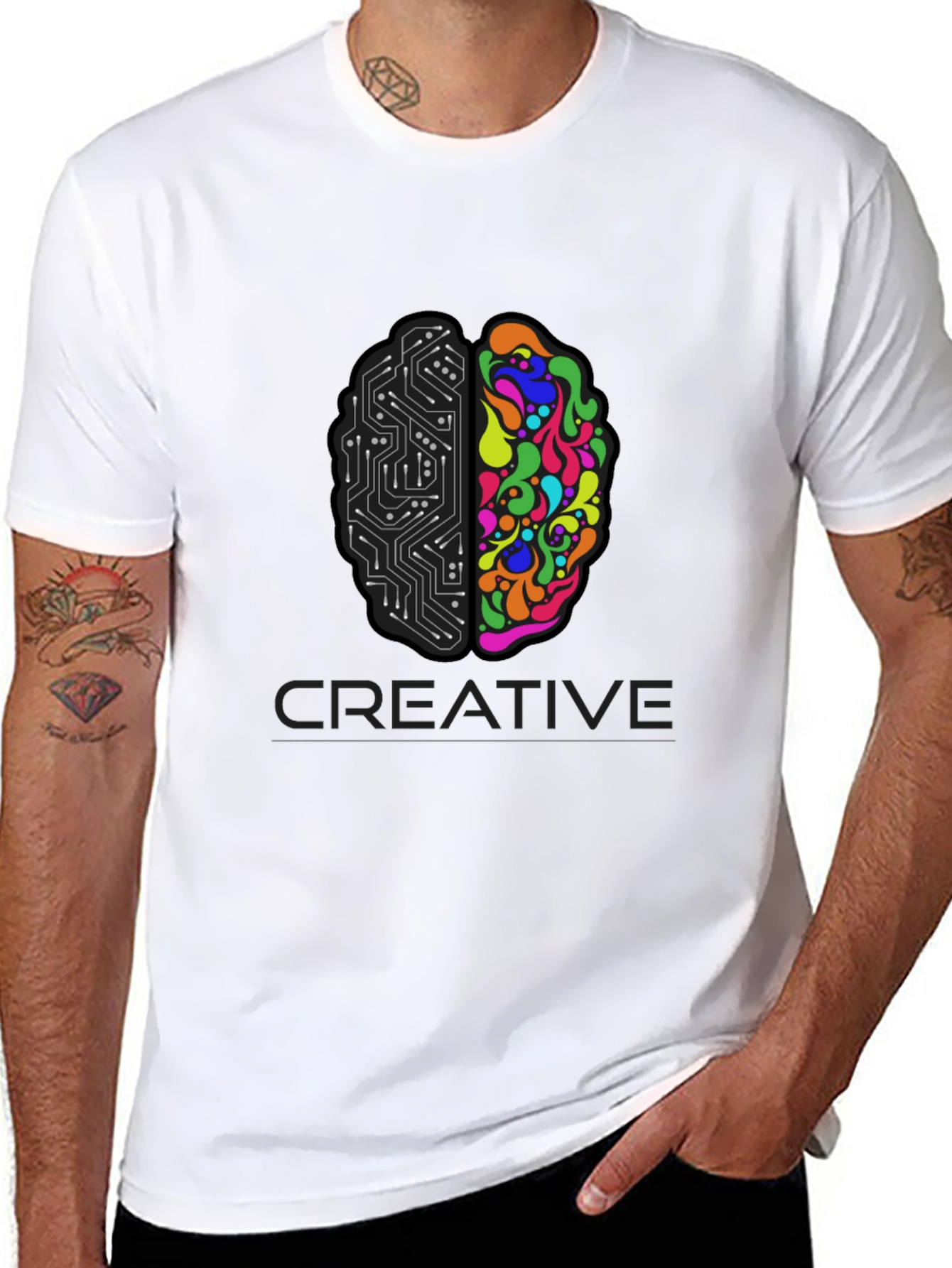 Creative Brain T-Shirt - Left & Right Brain Design