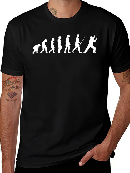 Fencing Evolution T-Shirt - Black