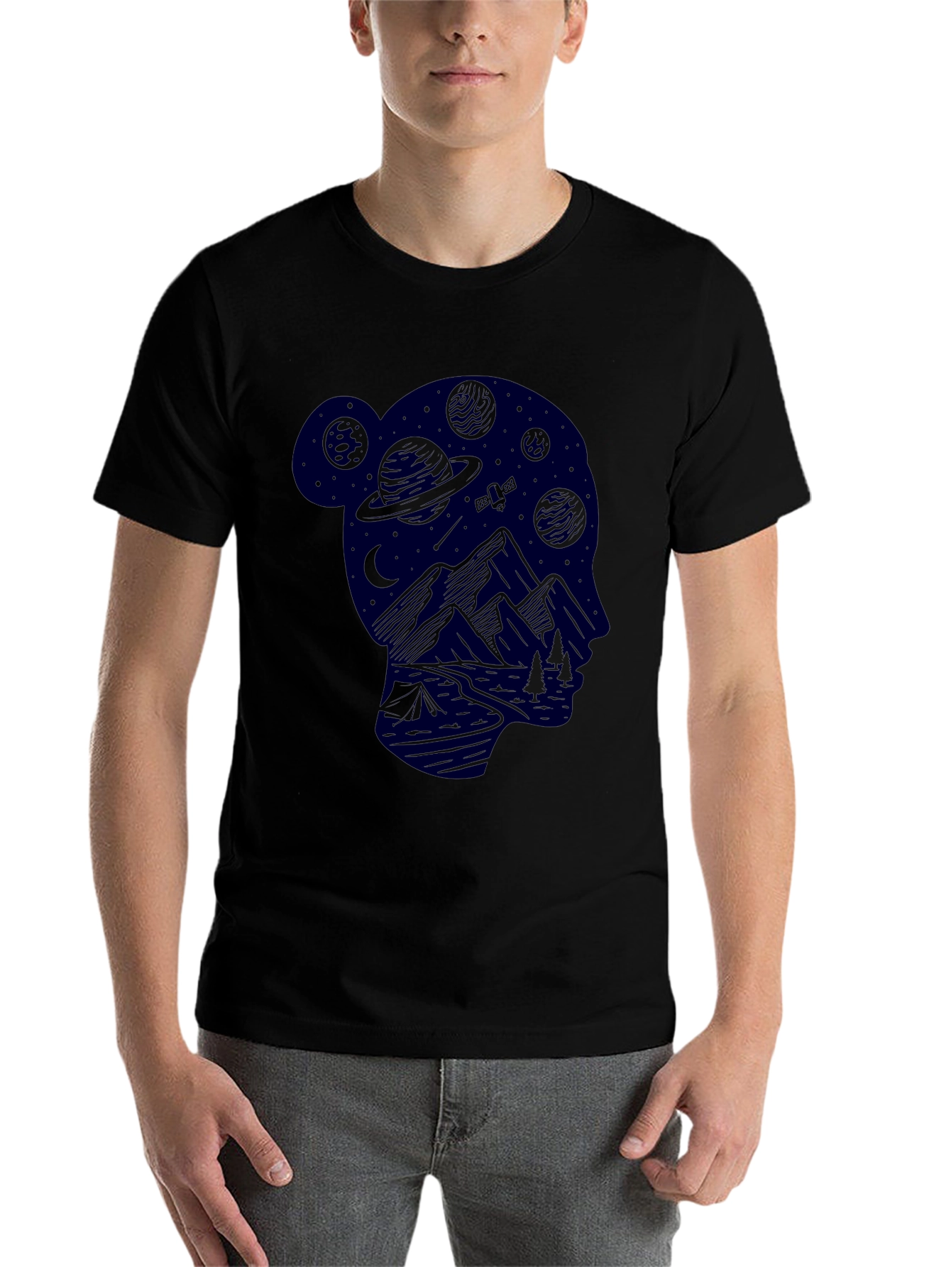 Cosmic Camper Graphic T-Shirt - Unisex Black Tee