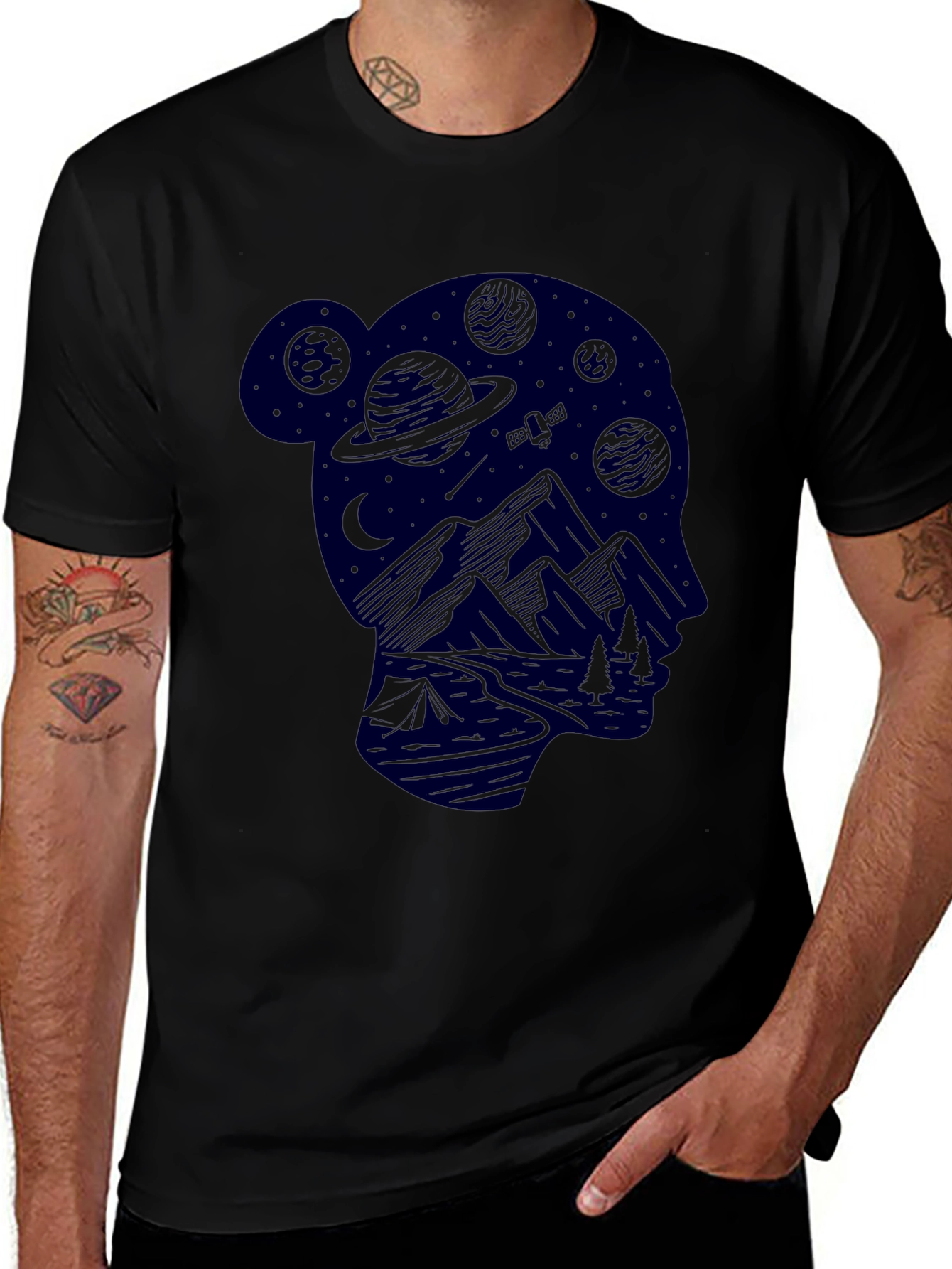 Cosmic Camper Graphic T-Shirt - Unisex Black Tee