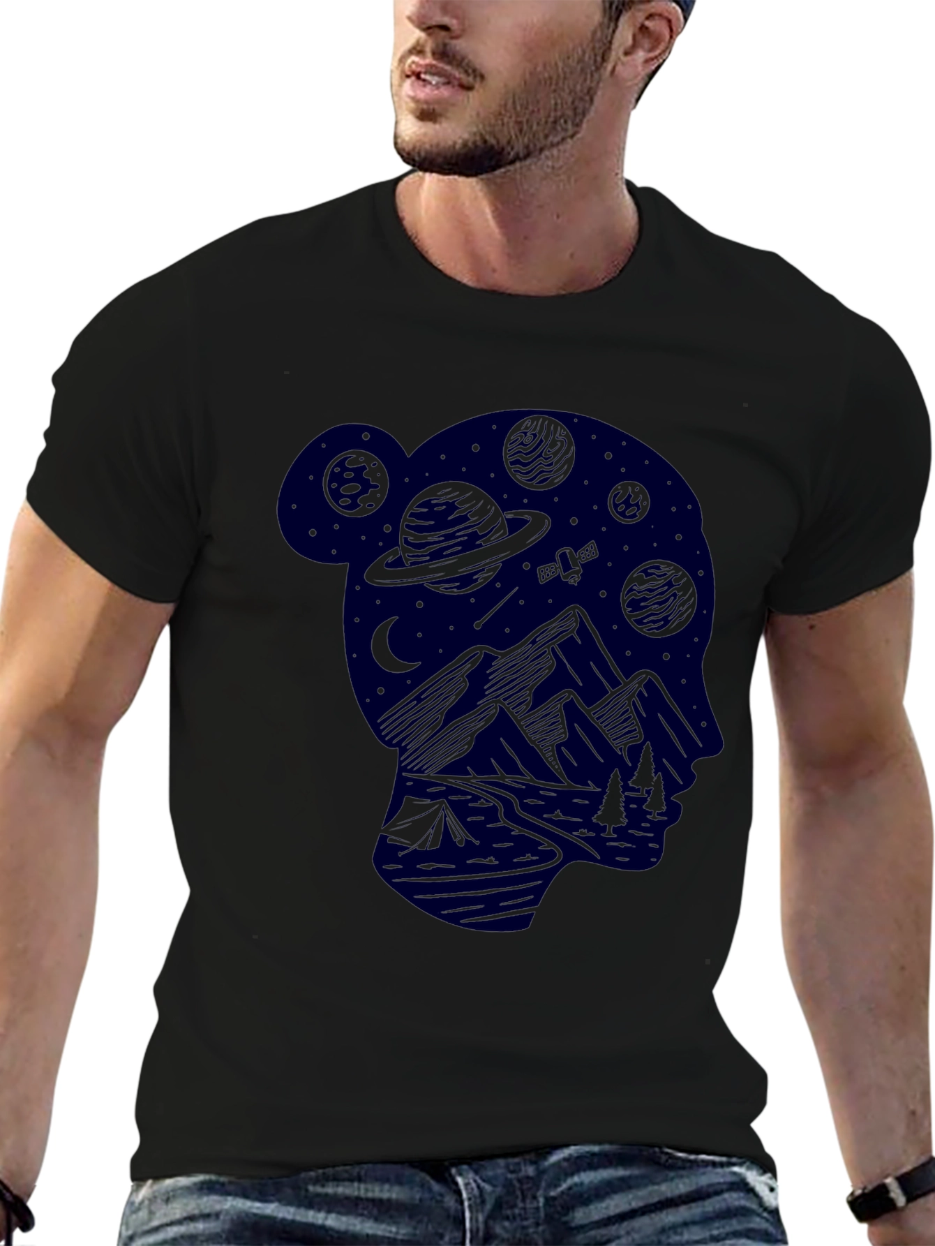 Cosmic Camper Graphic T-Shirt - Unisex Black Tee