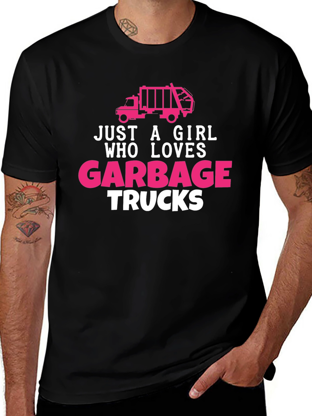 Just A Girl Who Loves Garbage Trucks T-Shirt