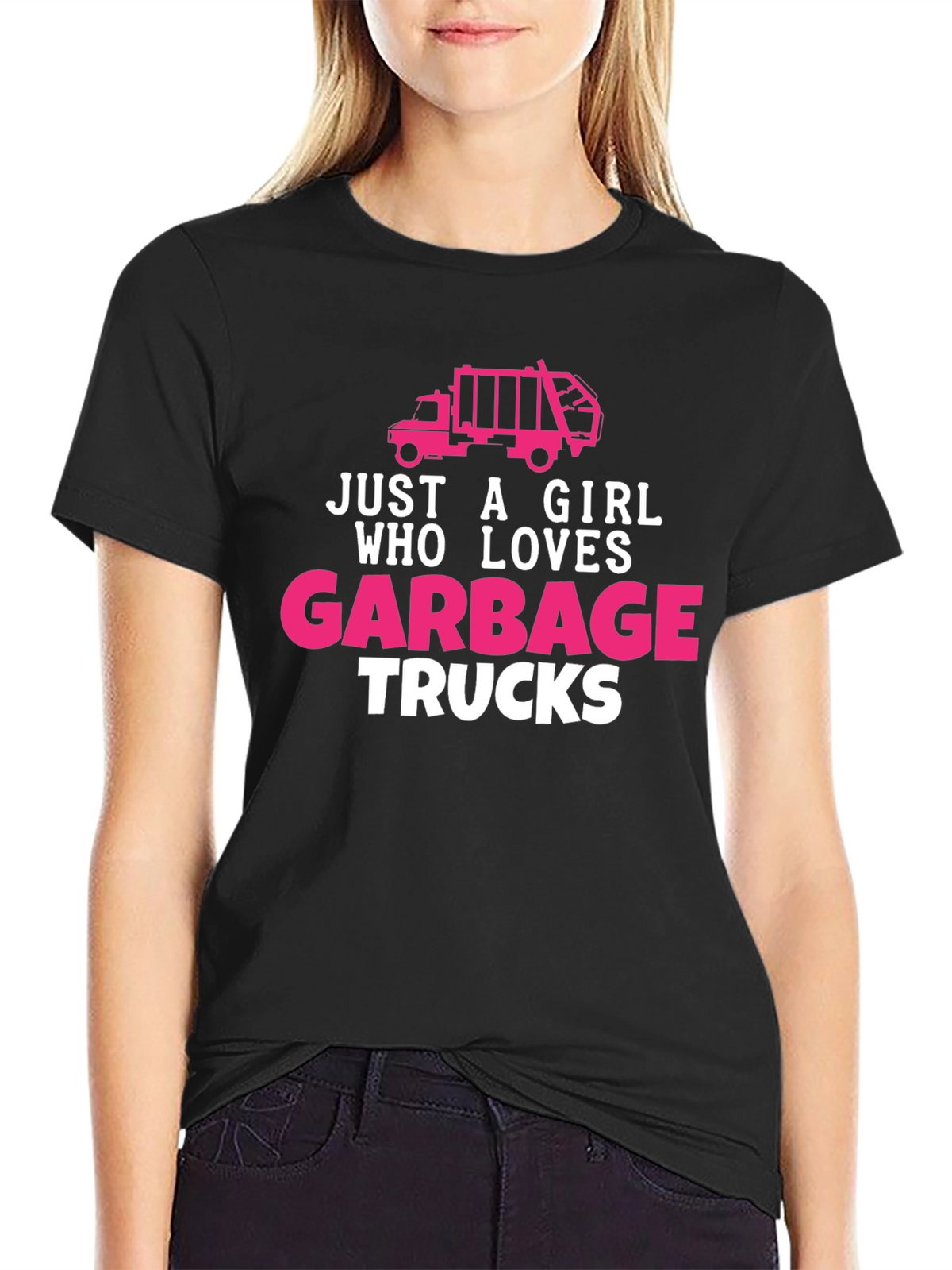 Just A Girl Who Loves Garbage Trucks T-Shirt