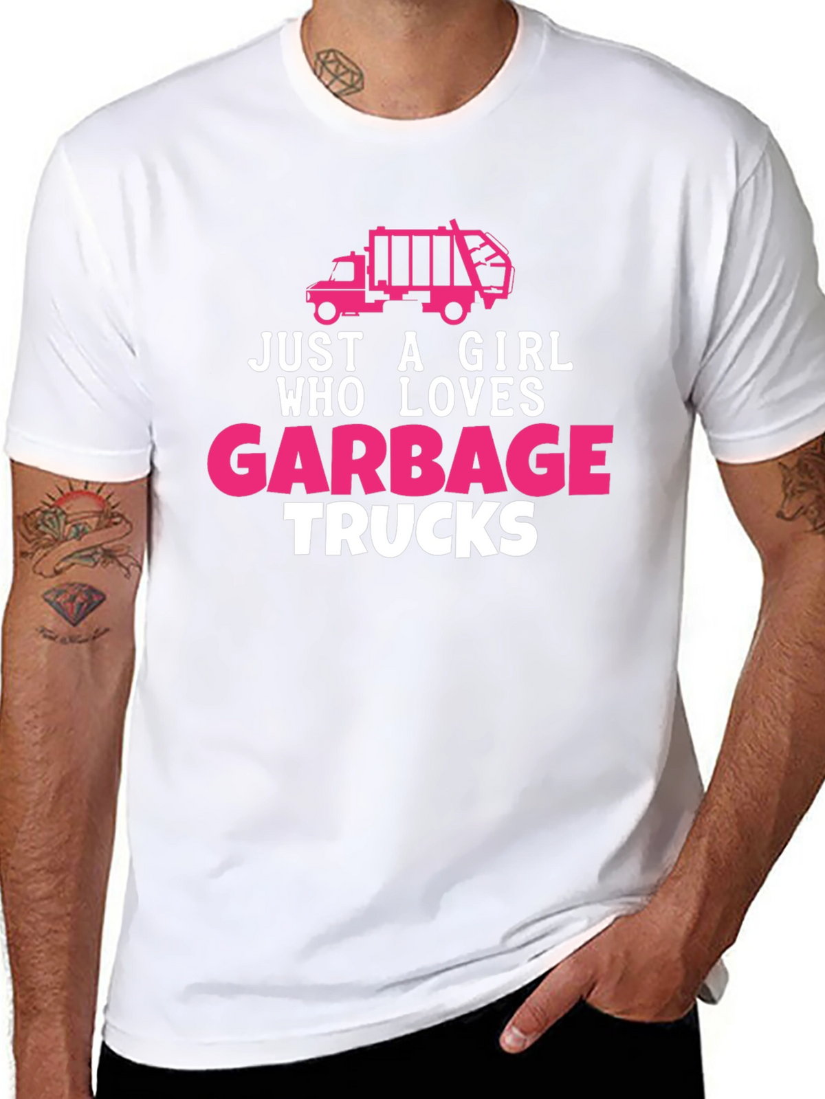 Just A Girl Who Loves Garbage Trucks T-Shirt