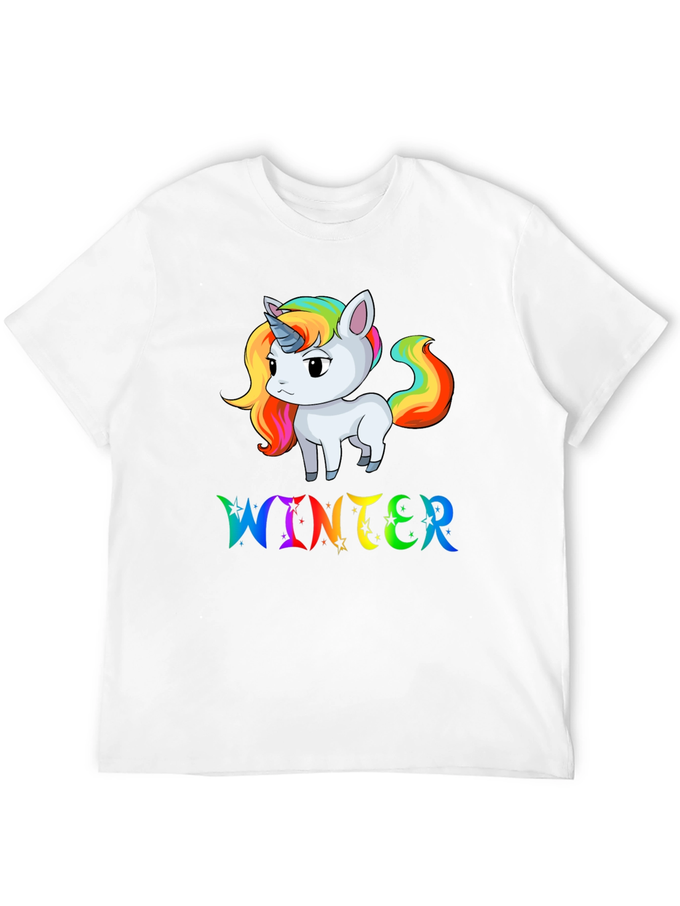 Rainbow Unicorn Winter T-Shirt