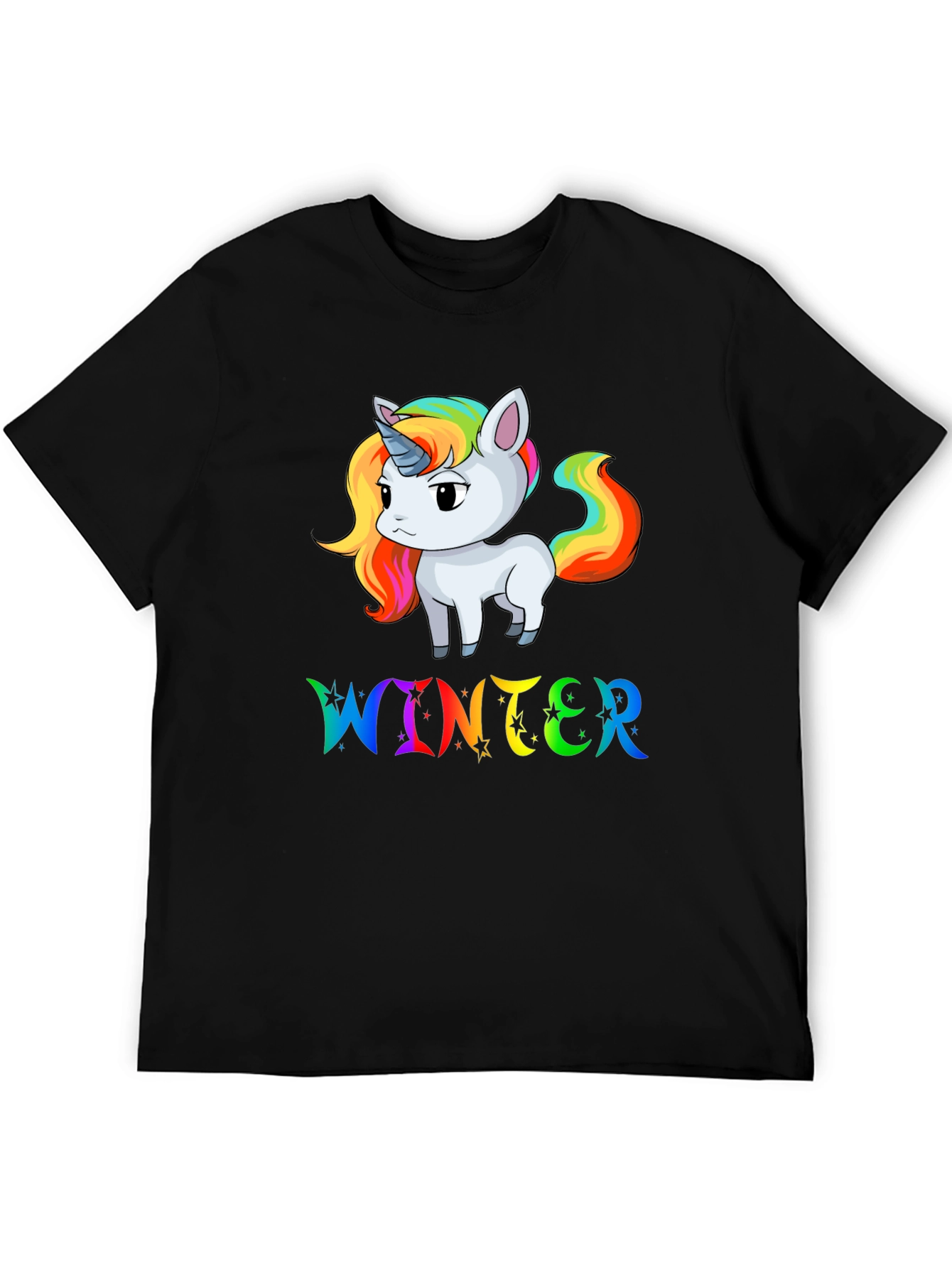 Rainbow Unicorn Winter T-Shirt