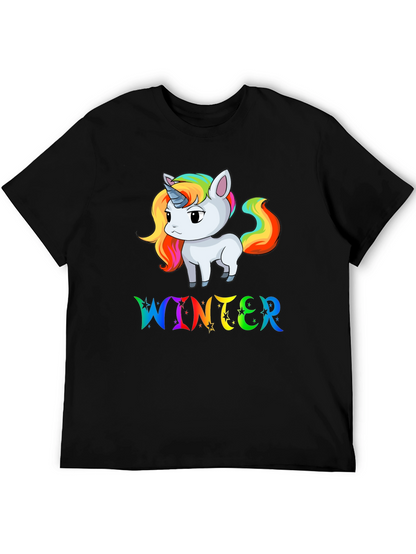 Rainbow Unicorn Winter T-Shirt