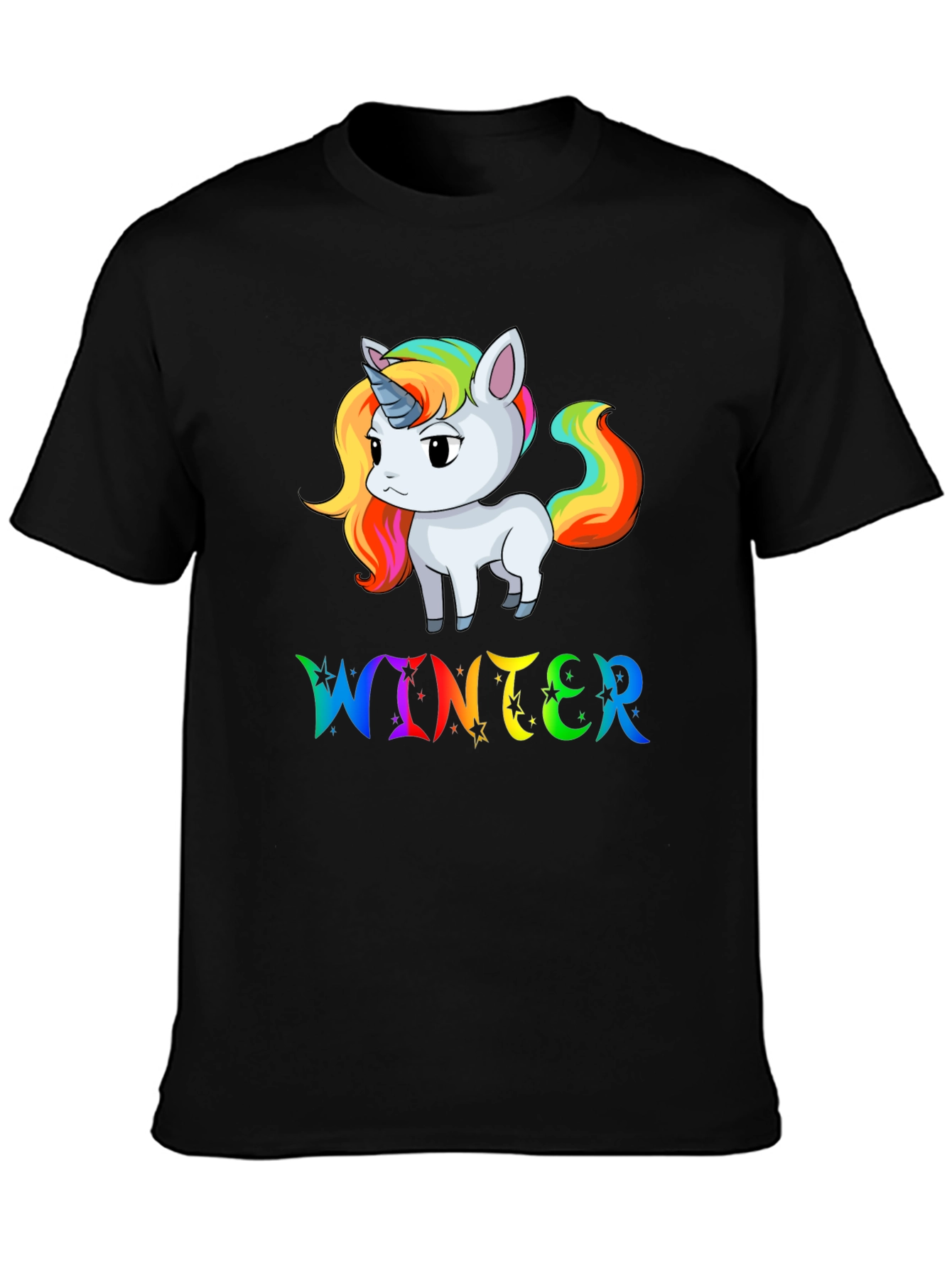 Rainbow Unicorn Winter T-Shirt