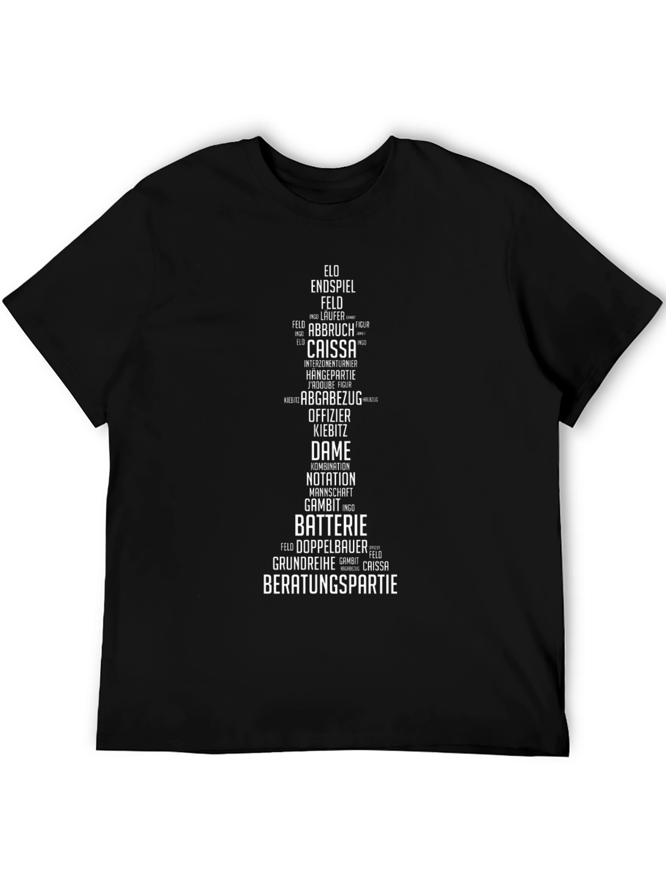Chess Terminology T-Shirt - Word Art Design