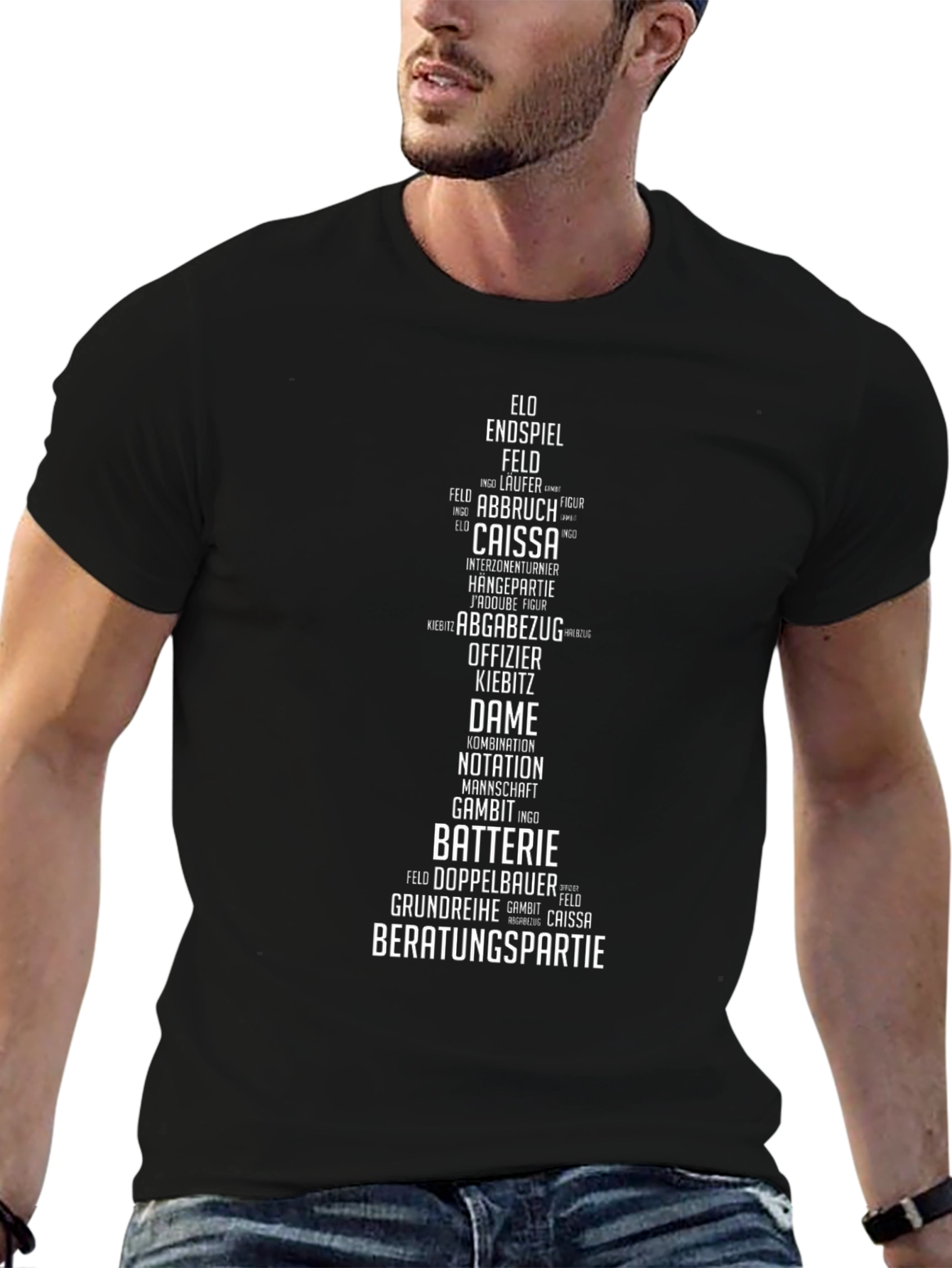 Chess Terminology T-Shirt - Word Art Design