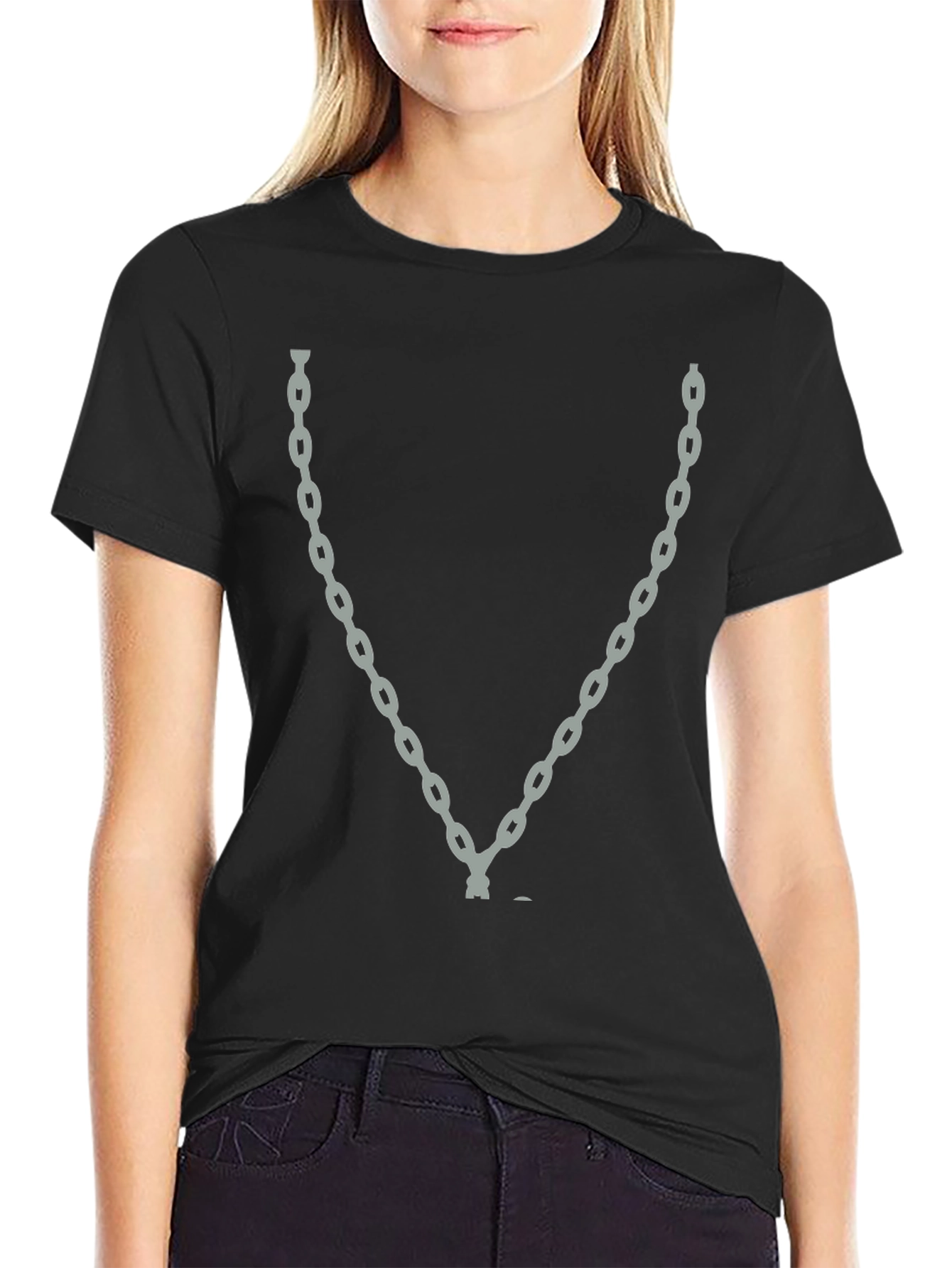 Chain Graphic Black T-Shirt