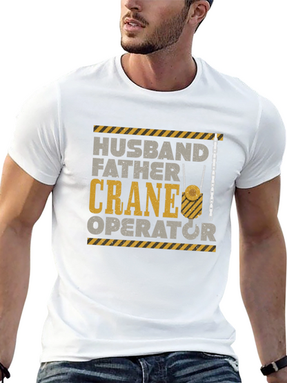 Husband Father Crane Operator Graphic T-Shirt