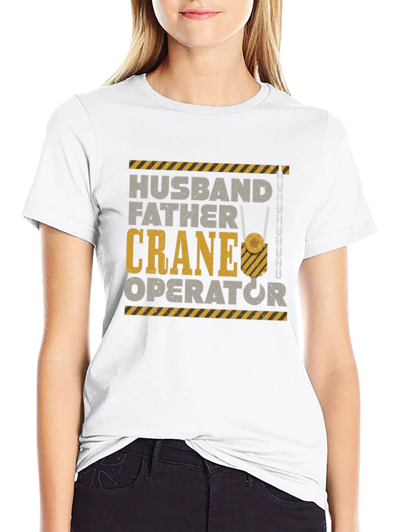 Husband Father Crane Operator Graphic T-Shirt