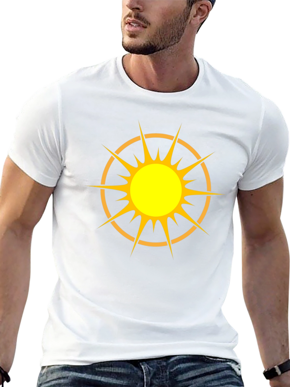 Radiant Sun Graphic Black T-Shirt