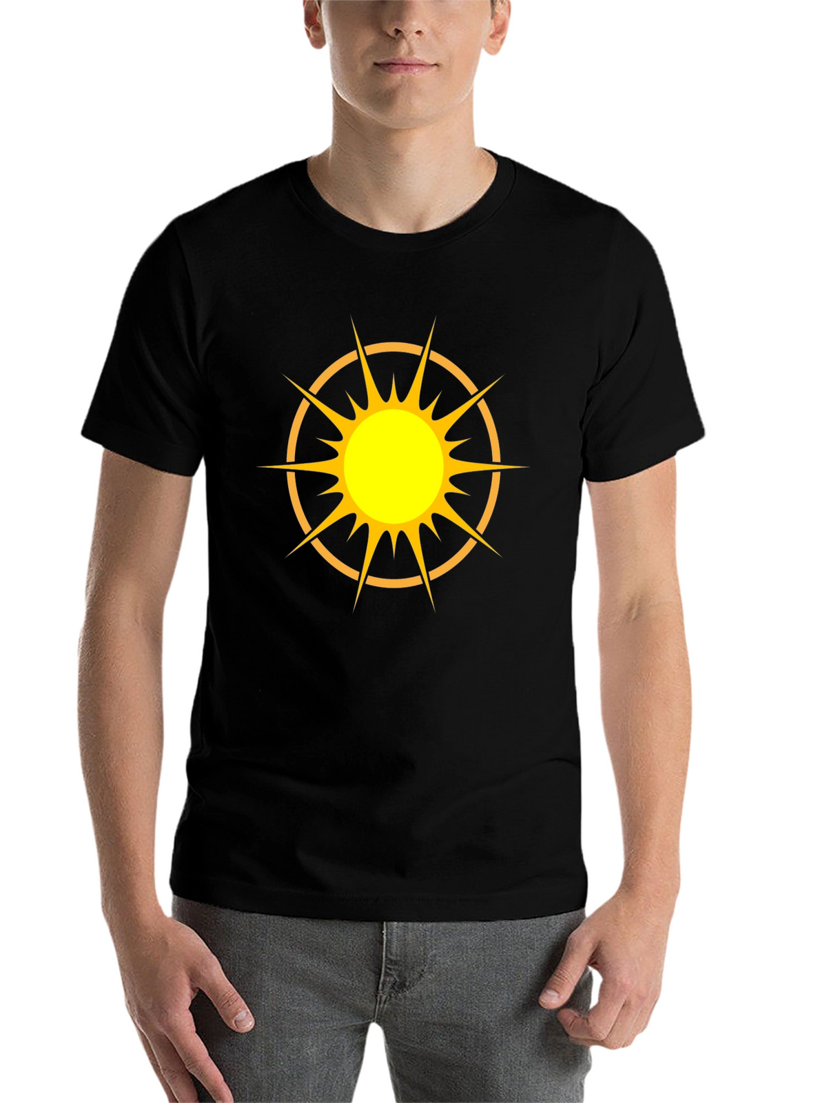 Radiant Sun Graphic Black T-Shirt
