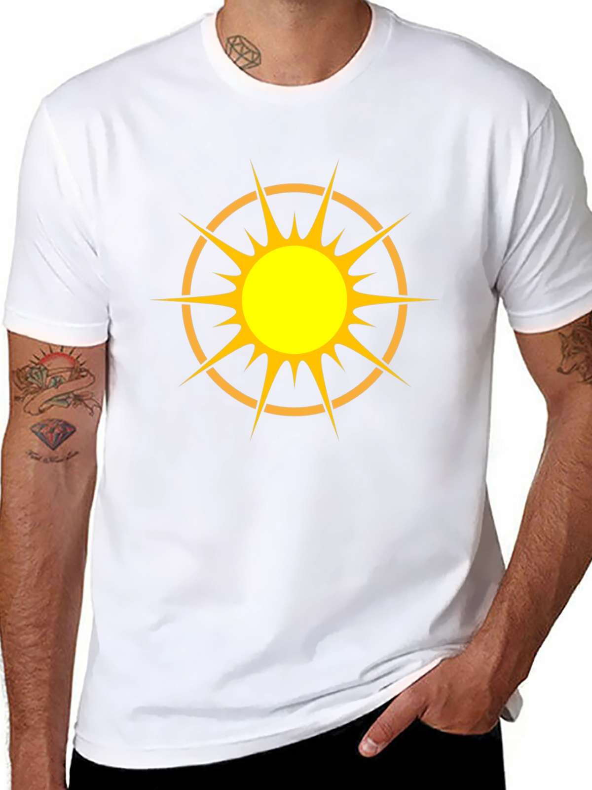 Radiant Sun Graphic Black T-Shirt