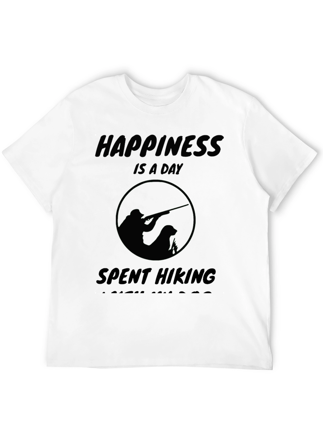 Happiness Is A Day Spent Hiking Black T-Shirt