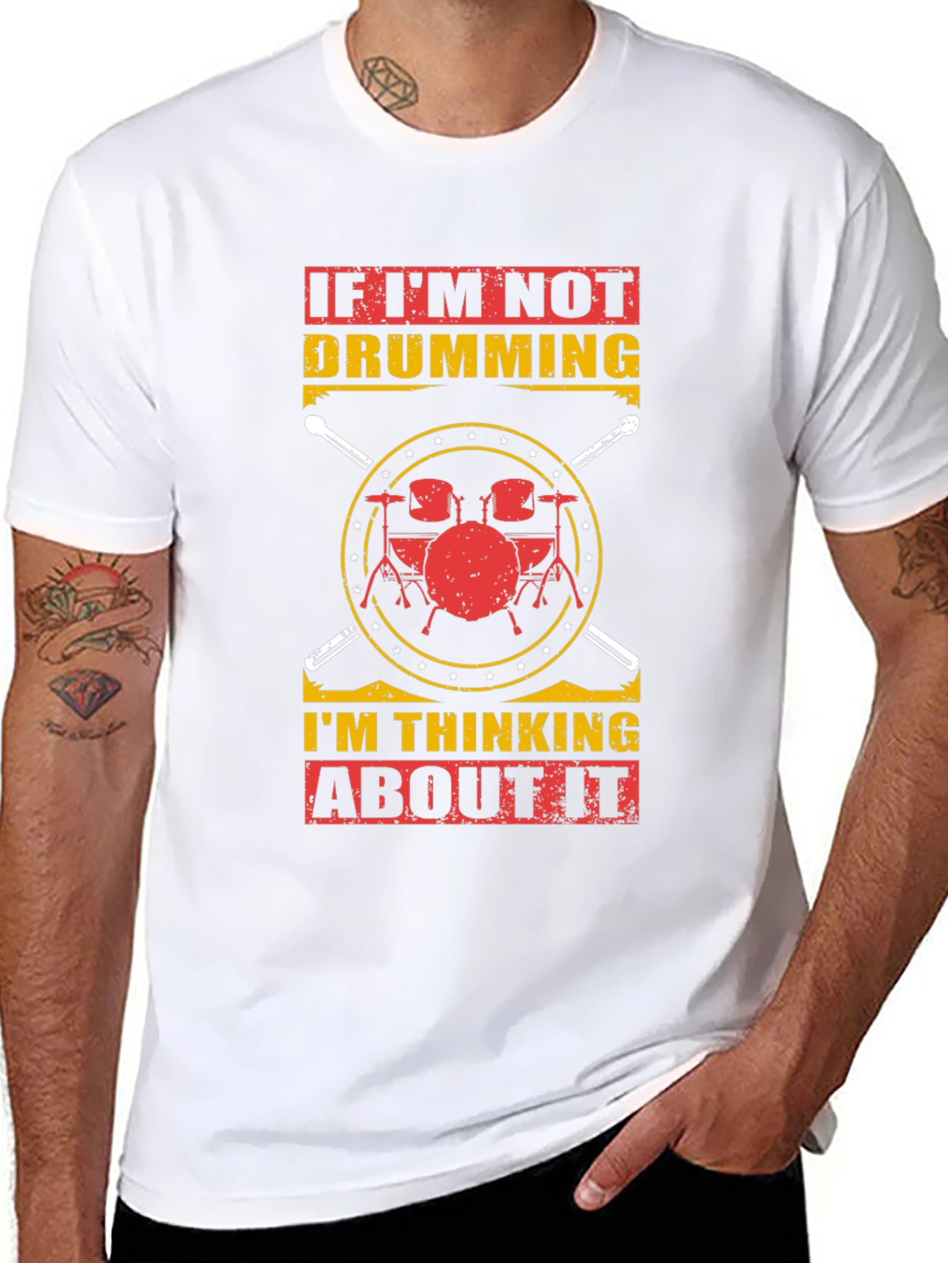 Drumming T-Shirt: If Im Not Drumming Graphic Tee