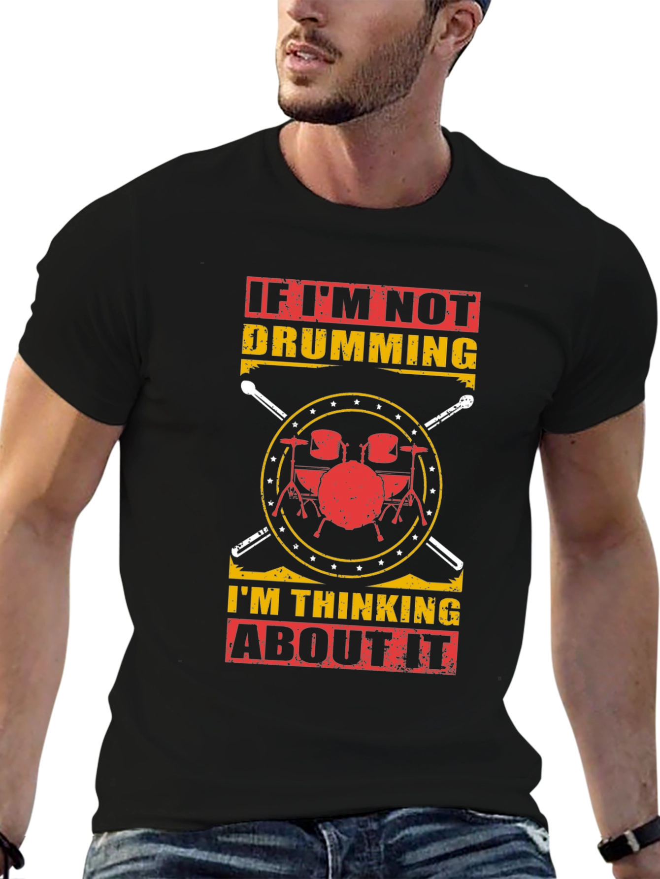 Drumming T-Shirt: If Im Not Drumming Graphic Tee