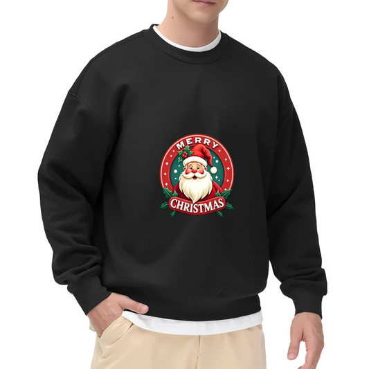 Classic Santa Claus Merry Christmas Crew Sweatshirt
