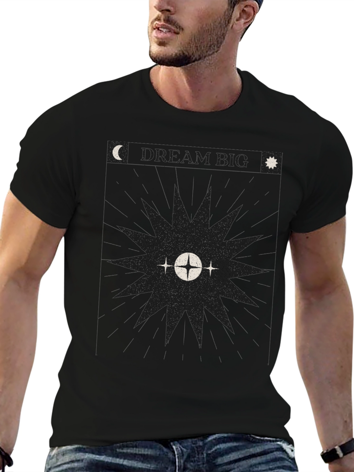 Celestial Graphic Black T-Shirt