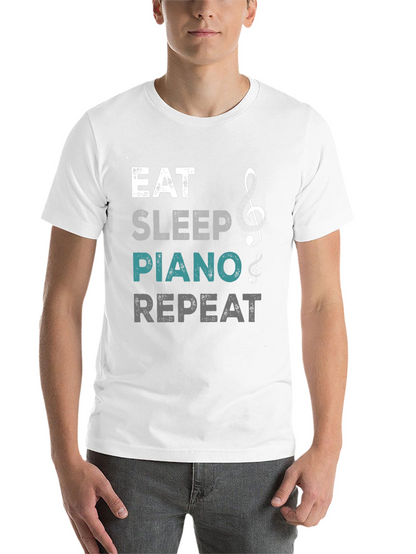 Eat Sleep Piano Repeat Graphic T-Shirt