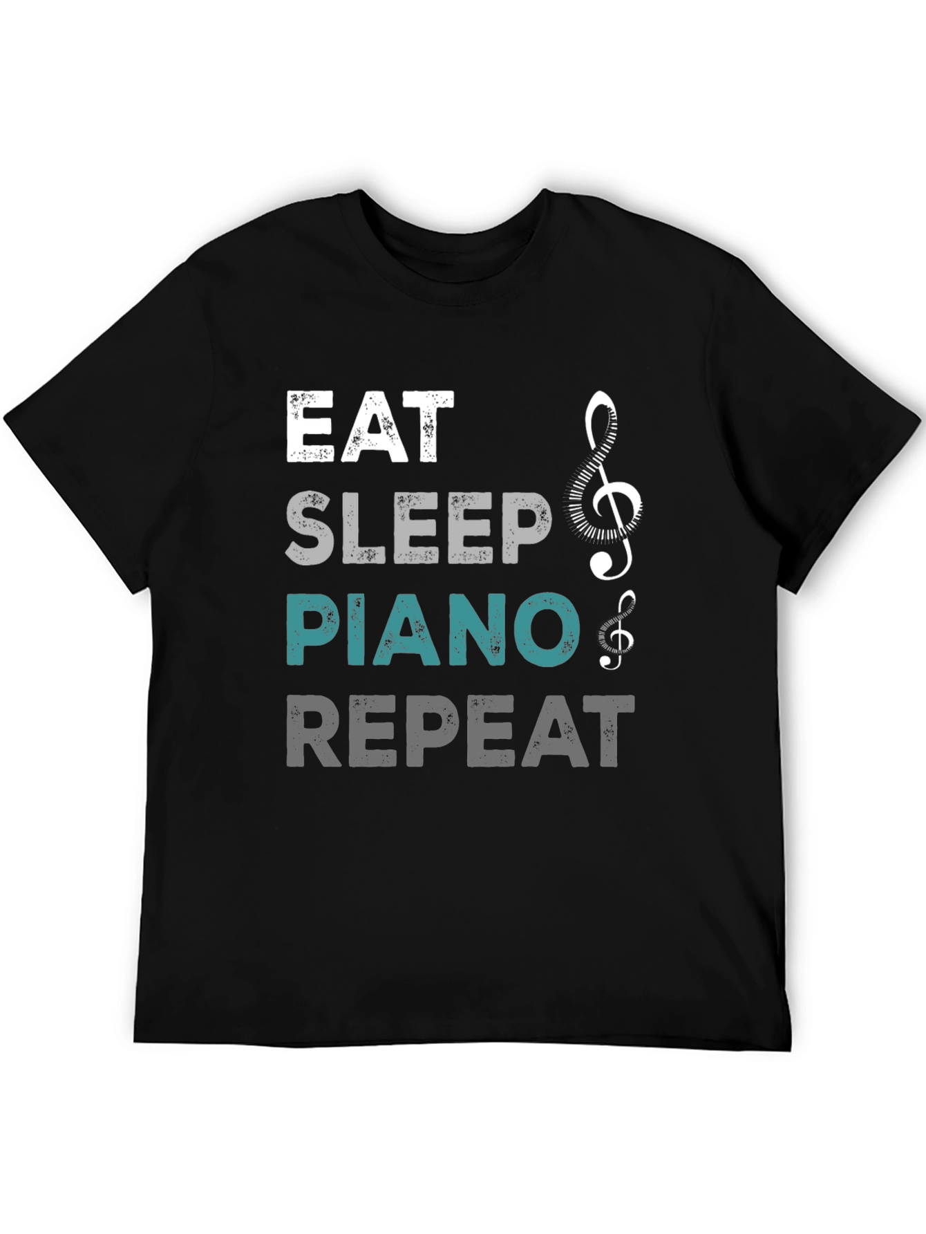 Eat Sleep Piano Repeat Graphic T-Shirt