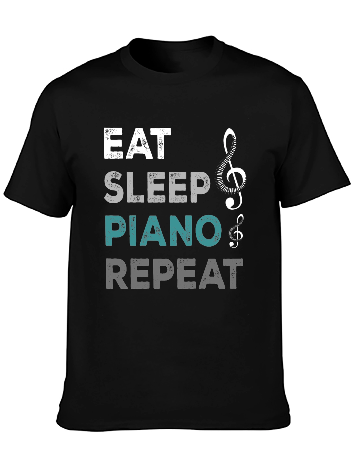 Eat Sleep Piano Repeat Graphic T-Shirt