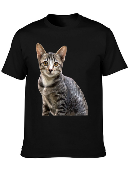Cool Cat Graphic T-Shirt - Unisex Black Tee