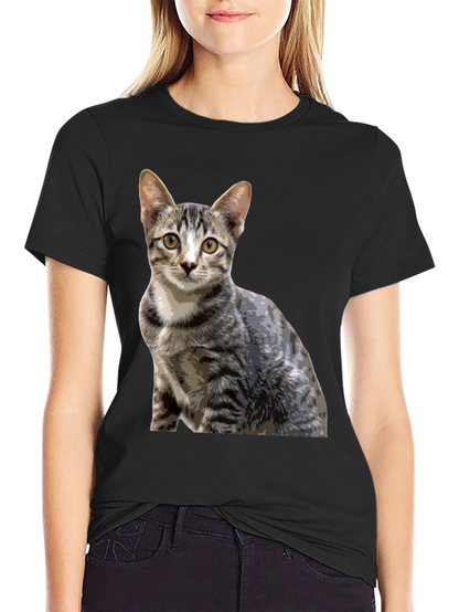 Cool Cat Graphic T-Shirt - Unisex Black Tee