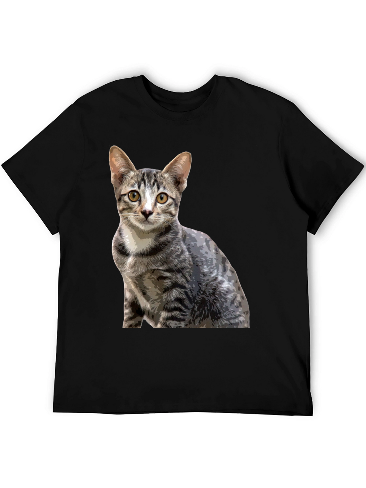 Cool Cat Graphic T-Shirt - Unisex Black Tee