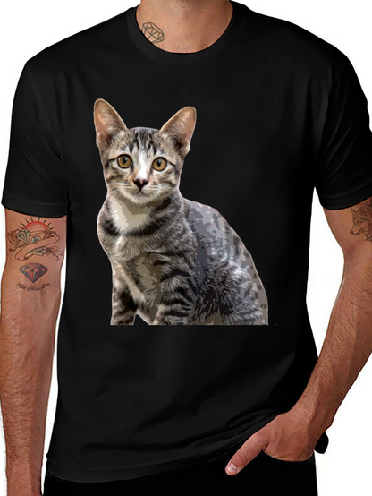 Cool Cat Graphic T-Shirt - Unisex Black Tee