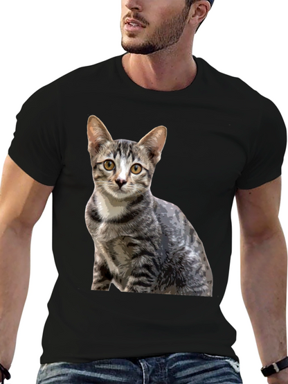 Cool Cat Graphic T-Shirt - Unisex Black Tee