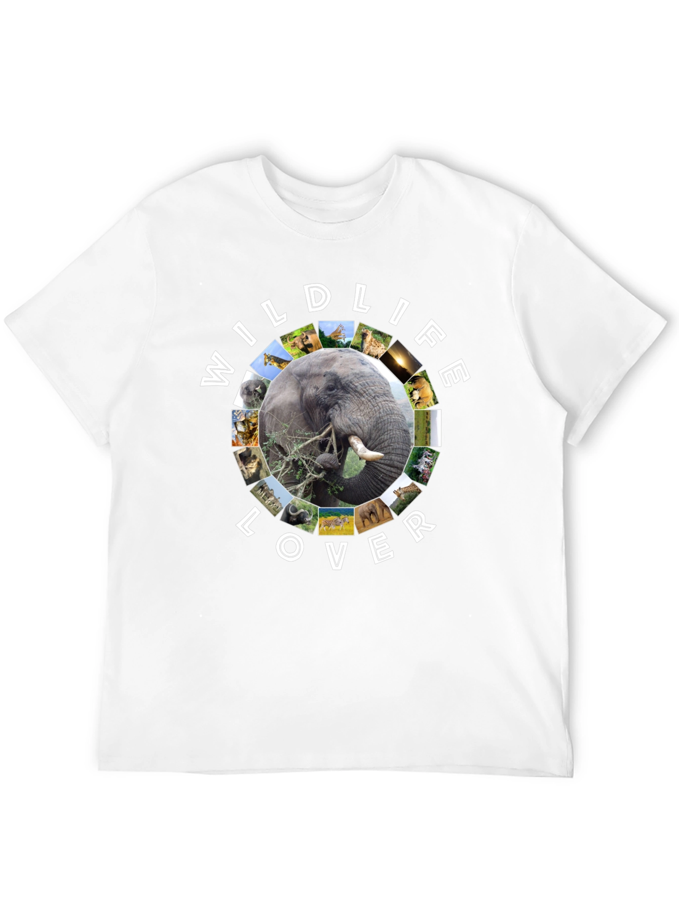 Wildlife Lover Graphic Tee - Black Cotton T-Shirt
