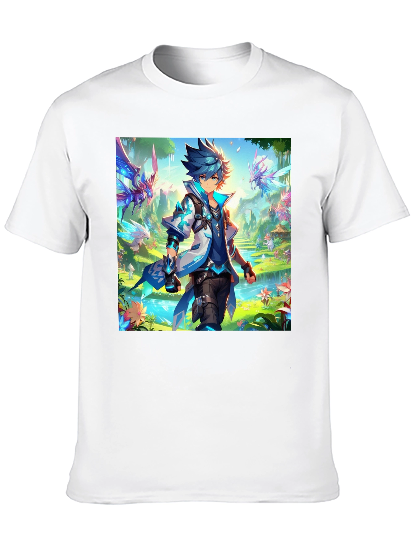 Anime Character Graphic Black T-Shirt