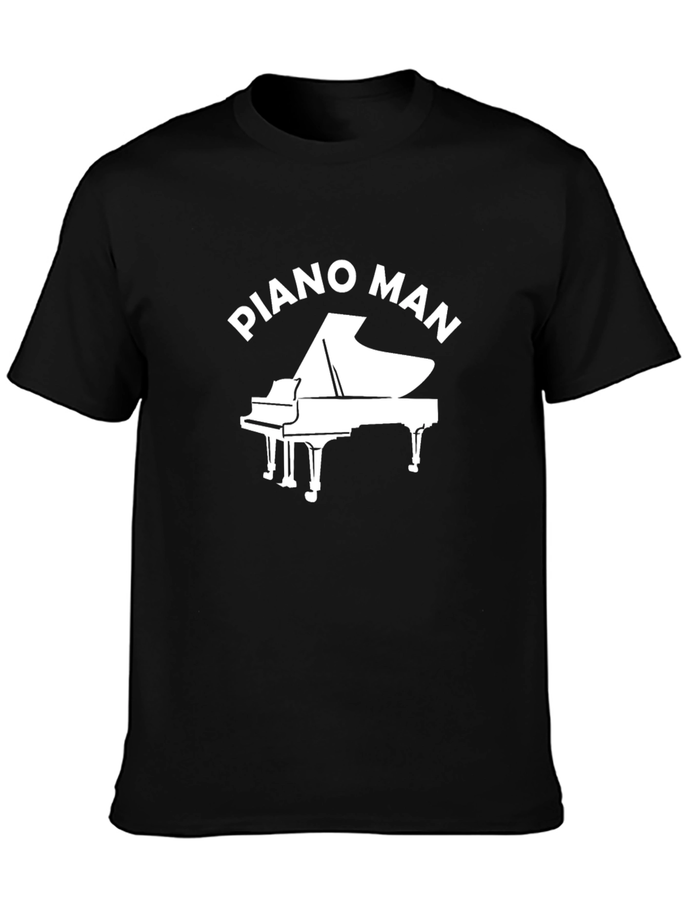 Piano Man Graphic Tee - Classic Black T-Shirt
