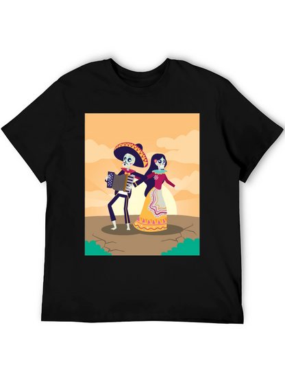 Day of the Dead Skeleton Couple Graphic Tee