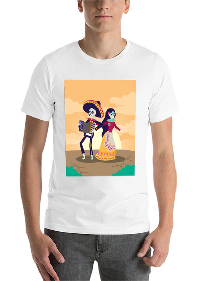 Day of the Dead Skeleton Couple Graphic Tee