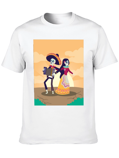 Day of the Dead Skeleton Couple Graphic Tee