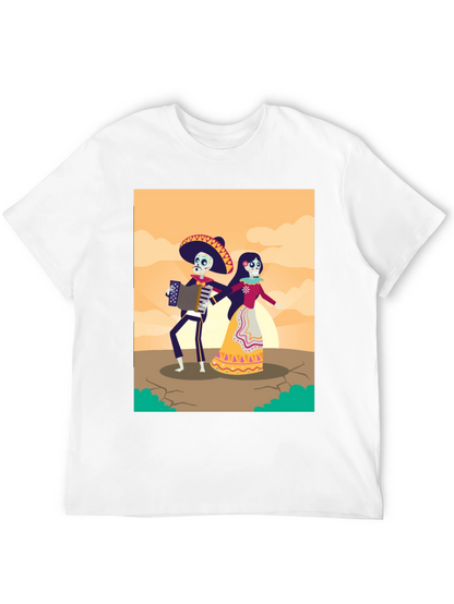 Day of the Dead Skeleton Couple Graphic Tee