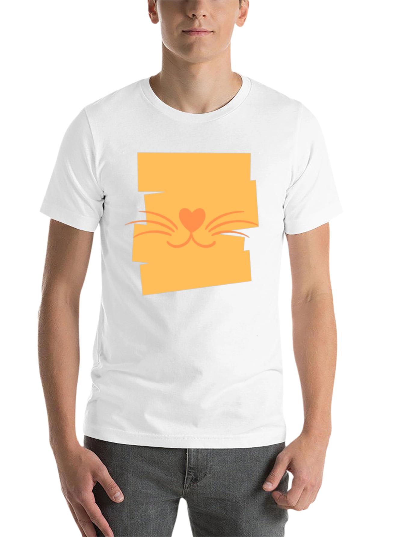 Cute Cat Face Graphic Tee - Stylish Casual Wear