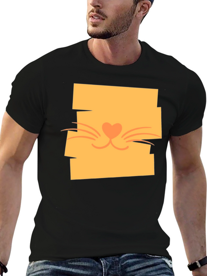 Cute Cat Face Graphic Tee - Stylish Casual Wear