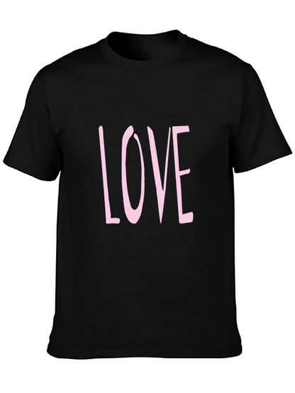 Mens Black LOVE Graphic Tee
