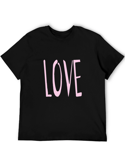 Mens Black LOVE Graphic Tee