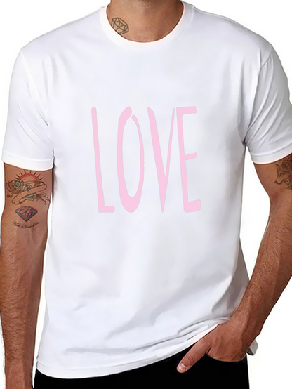 Mens Black LOVE Graphic Tee